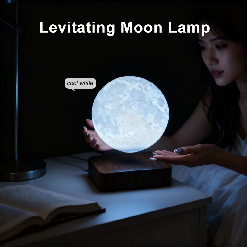 Magnetic Floating Moon Lamp - Levitating 3D Whimsical Night Light with 3 Color Modes