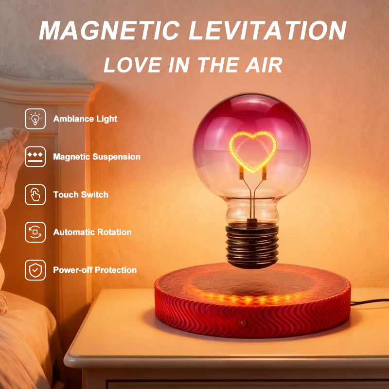 Levitating Light Heart Bulb - Magnetic Levitation Love Led Light Bulb